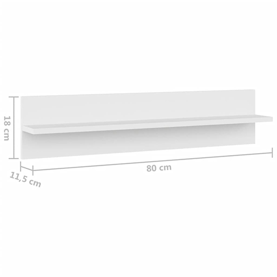 Takashi Set Of 2 Wooden Wall Shelf In White