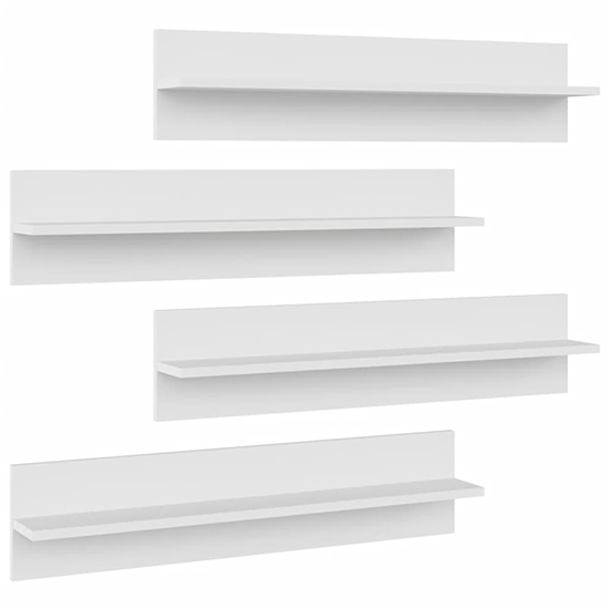 Takashi Set Of 4 Wooden Wall Shelf In White
