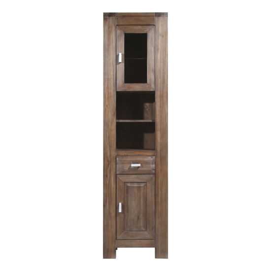 tall brown solid wood bath cabinet 1759 113 - Where And How To Buy Affordable Bathroom Cabinets