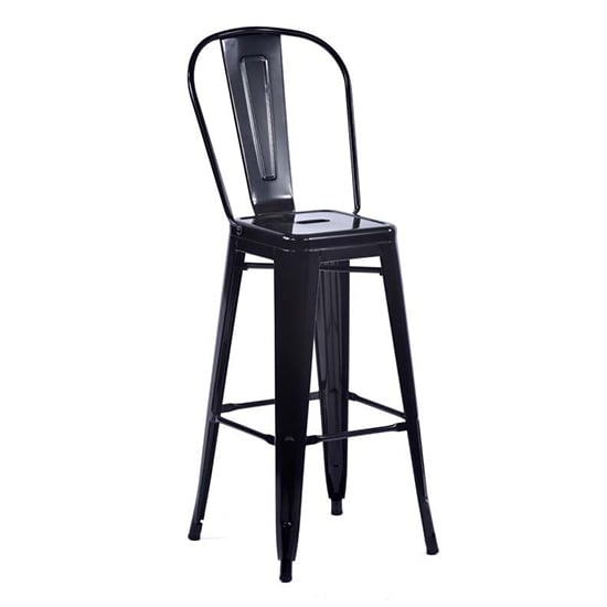 Talli Metal High Bar Chair In Black