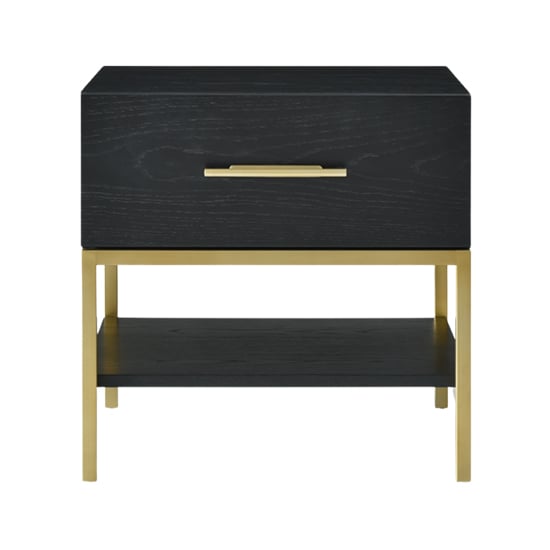 Photo of Talor wooden bedside cabinet with 1 drawer in wenge
