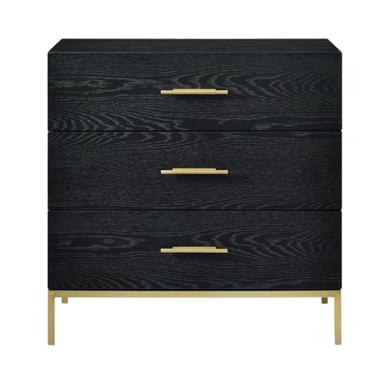 Product photograph of Talor Wooden Chest Of 3 Drawers In Wenge from Furniture in Fashion