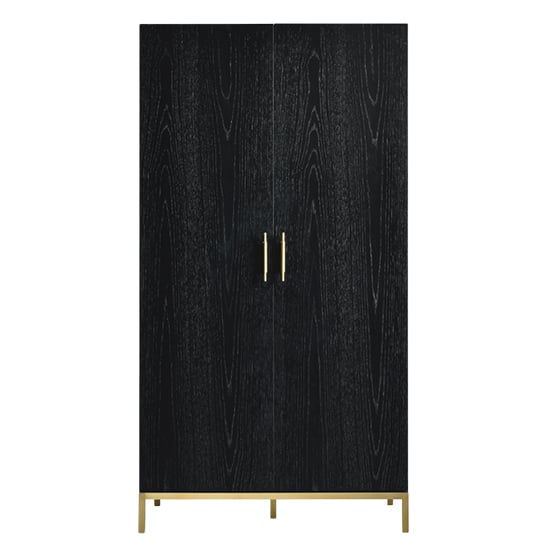 Product photograph of Talor Wooden Wardrobe With 2 Doors In Wenge from Furniture in Fashion
