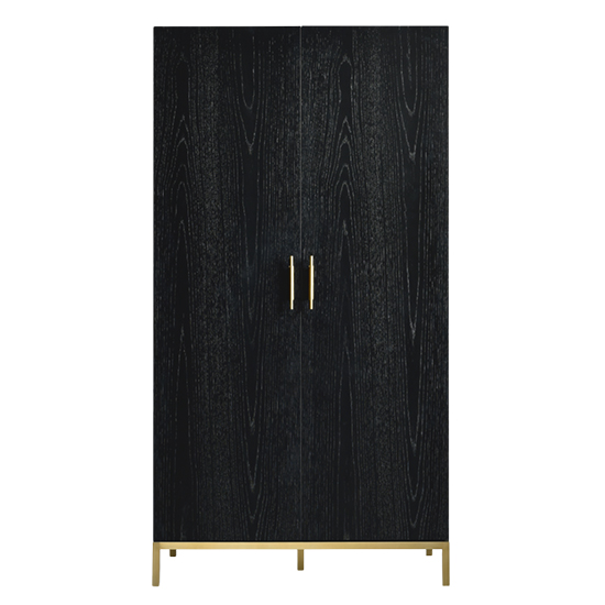 Product photograph of Talor Wooden Wardrobe With 2 Doors In Wenge from Furniture in Fashion