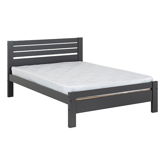 Talox Wooden Double Bed In Grey_2