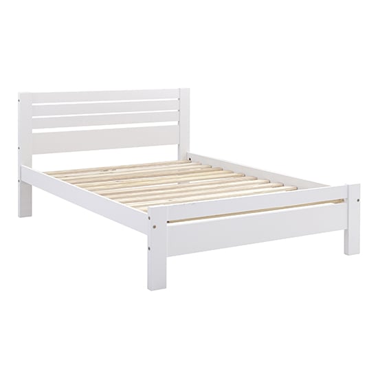 Talox Wooden Double Bed In White_3