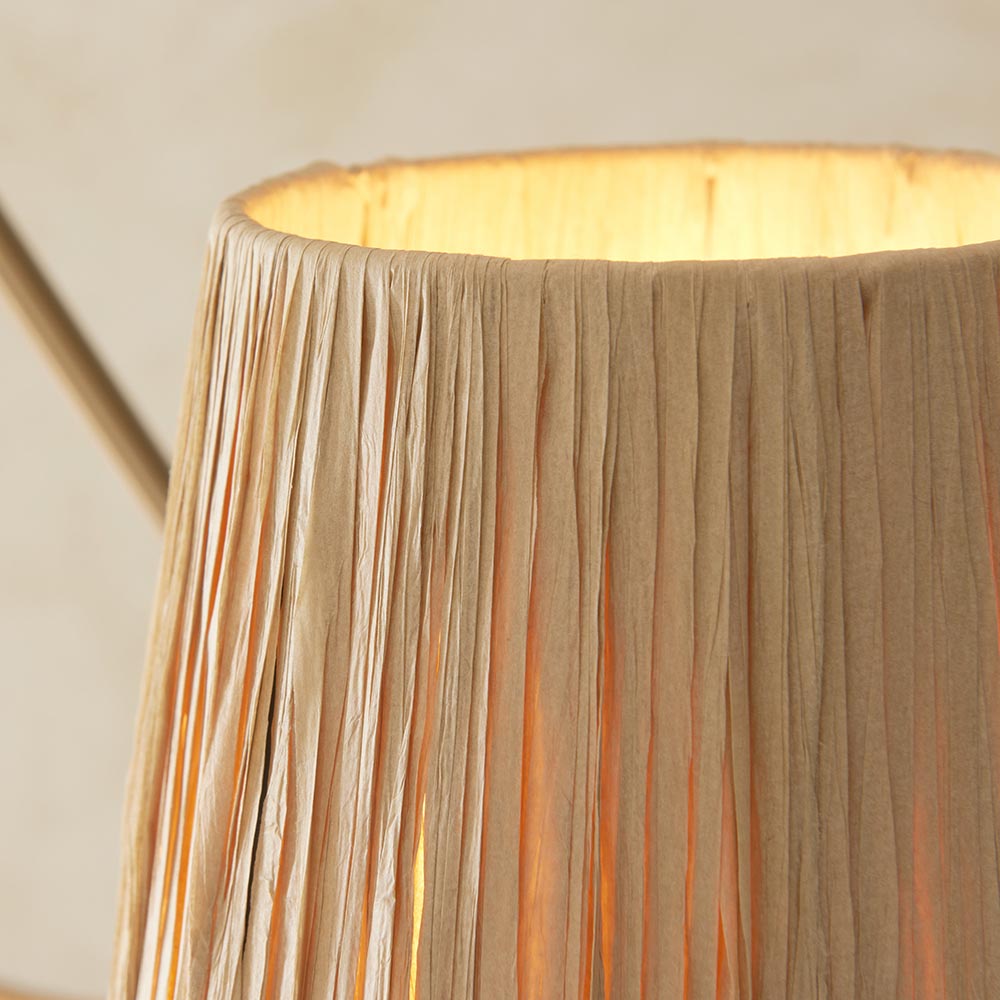 Tampa 3 Light Fabric Pendant Ceiling Light In Aged Brushed Brass