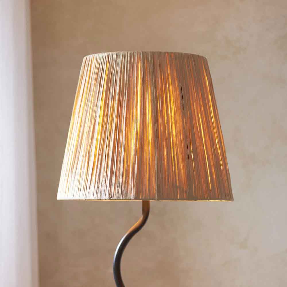 Tampa Fabric Floor Lamp In Matt Black
