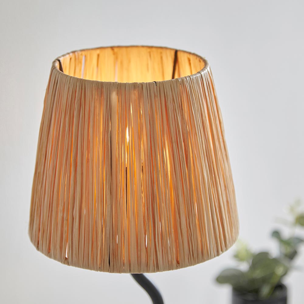 Tampa Fabric Table Lamp In Matt Black
