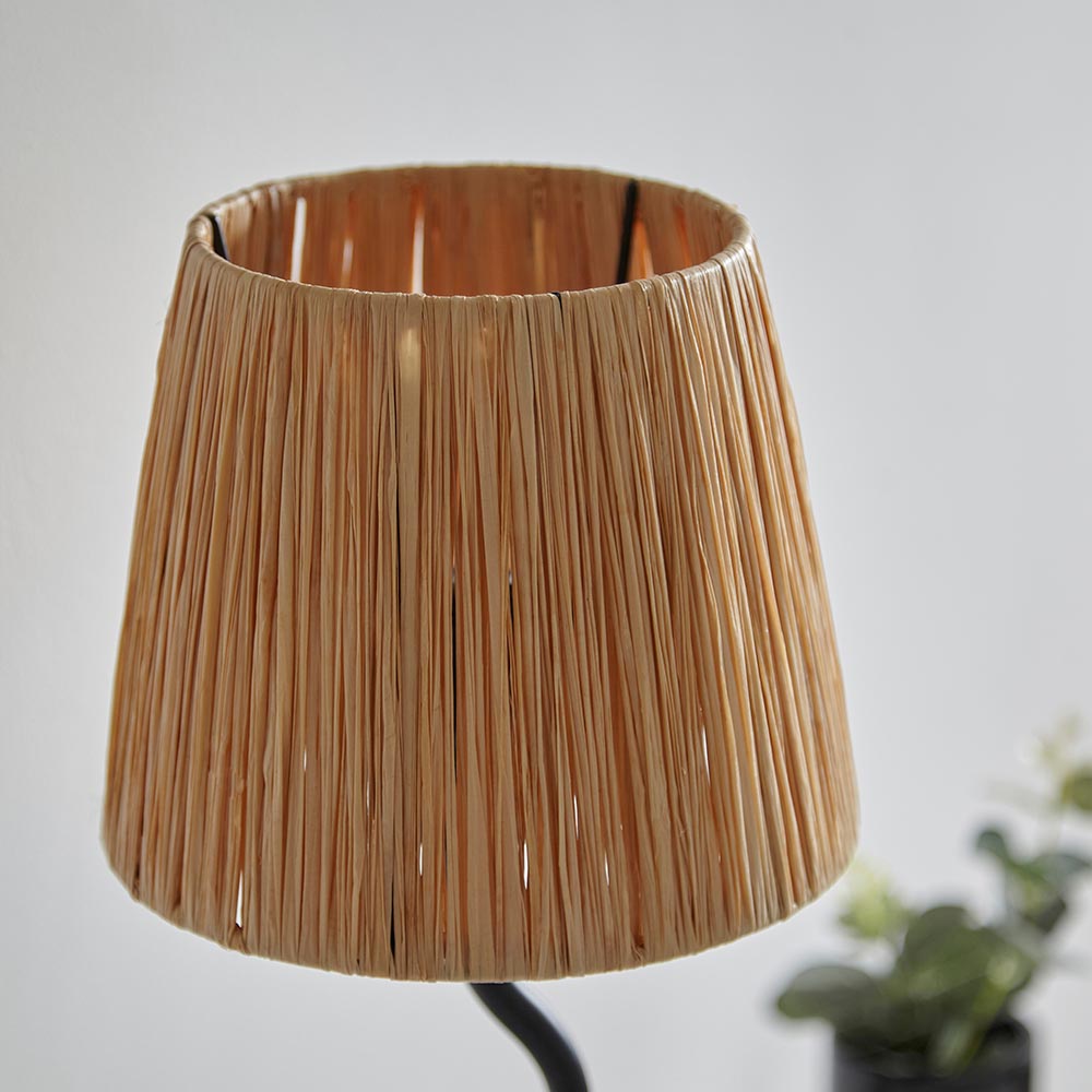 Tampa Fabric Table Lamp In Matt Black