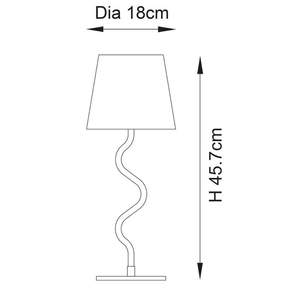 Tampa Fabric Table Lamp In Matt Black