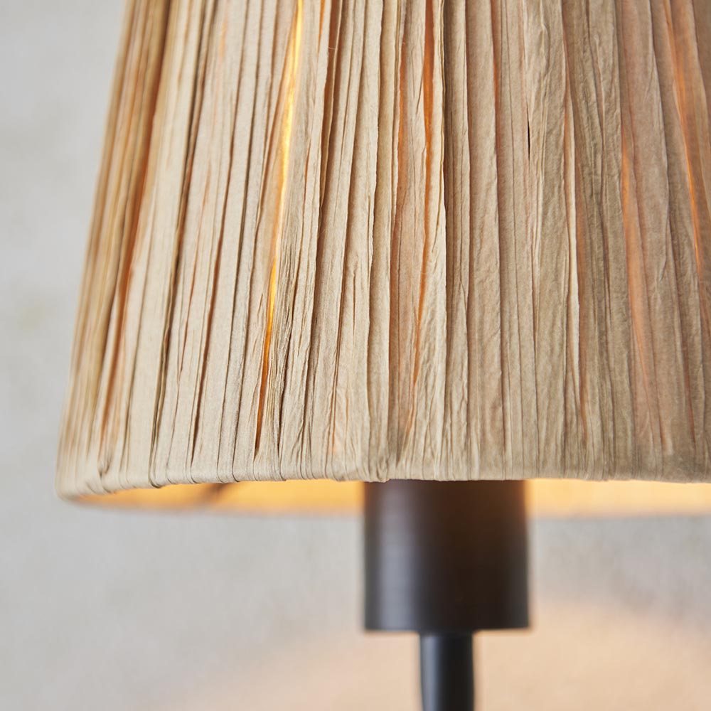 Tampa Fabric Wall Light In Matt Black