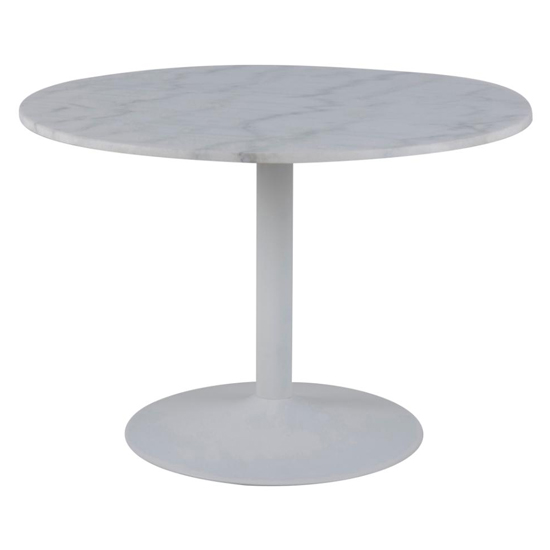 Read more about Tampere marble dining table in guangxi white with white base