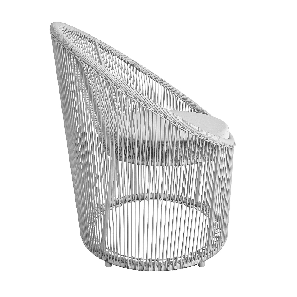 Tampere Woven Resin Outdoor Lounge Chair In Light Grey