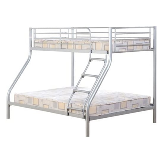 Product photograph of Tendon Metal Triple Sleeper Bunk Bed In Silver from Furniture in Fashion