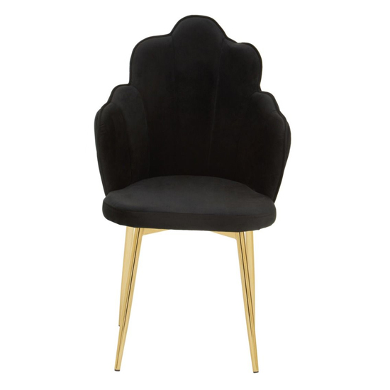 Tania Black Velvet Dining Chairs With Gold Legs In A Pair_2