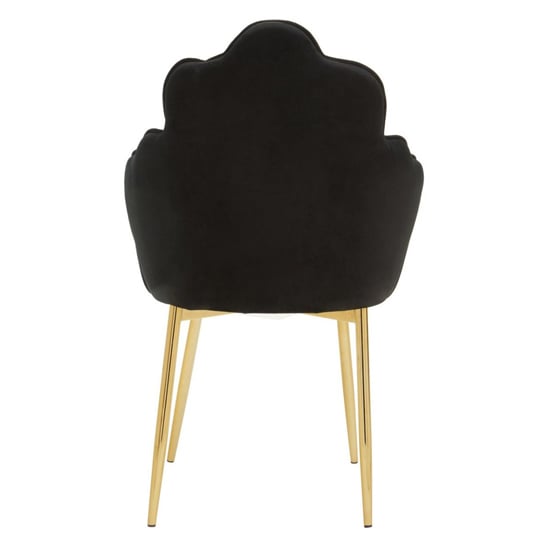 Tania Black Velvet Dining Chairs With Gold Legs In A Pair_4