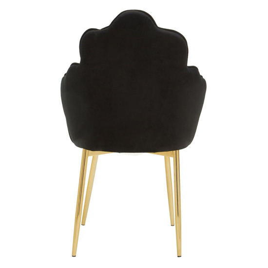 Tania Black Velvet Dining Chairs With Gold Legs In A Pair Furniture