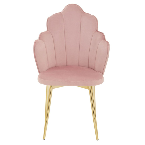 Tania Pink Velvet Dining Chairs With Gold Legs In A Pair_2