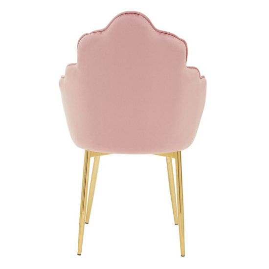 Tania Pink Velvet Dining Chairs With Gold Legs In A Pair_4