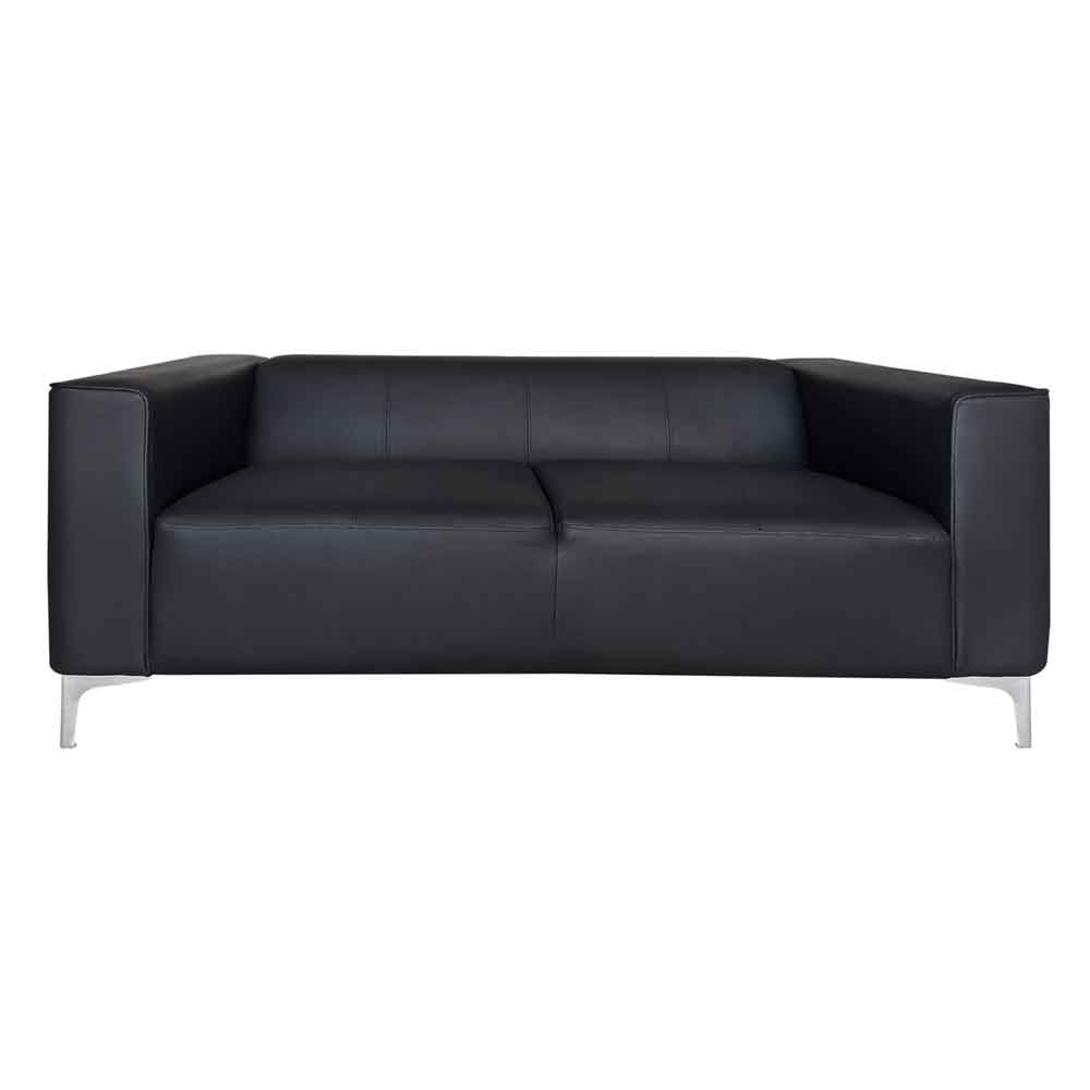 Taormina PU Leather 2 Seater Sofa in Black