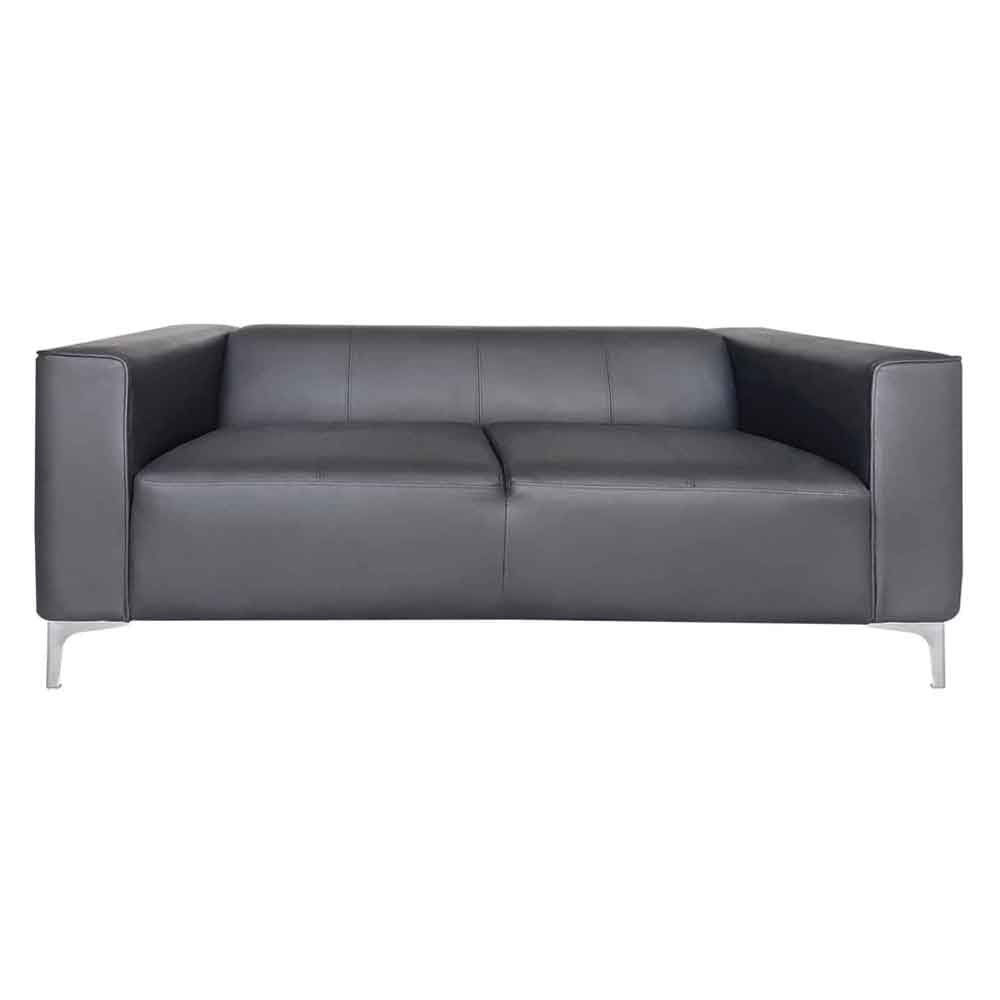 Taormina PU Leather 2 Seater Sofa in Grey