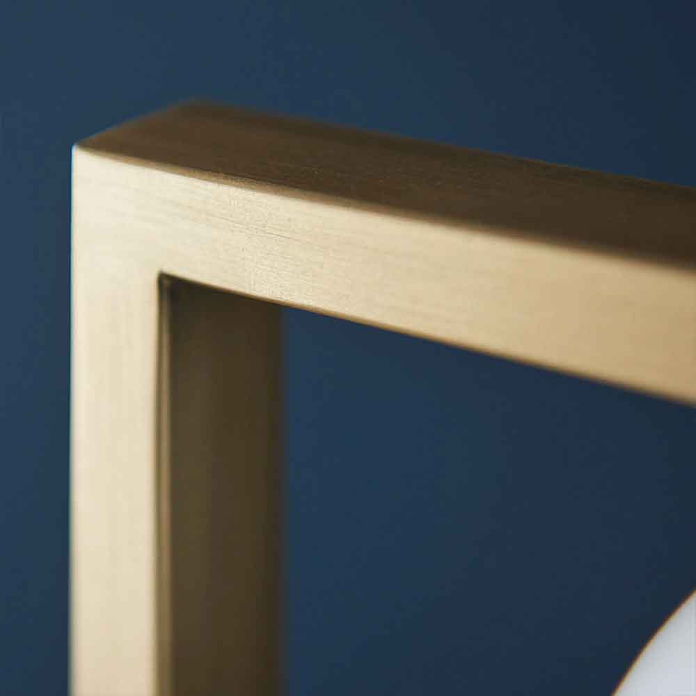 Taos 3 Light Glass Floor Lamp In Brushed Gold Open Frame