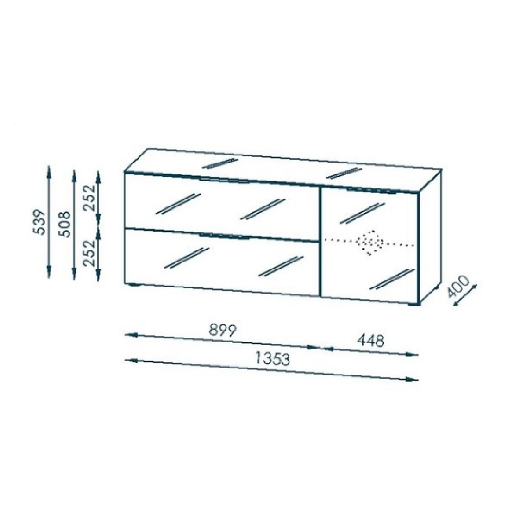 Taos Wooden TV Stand With Glass Top In White