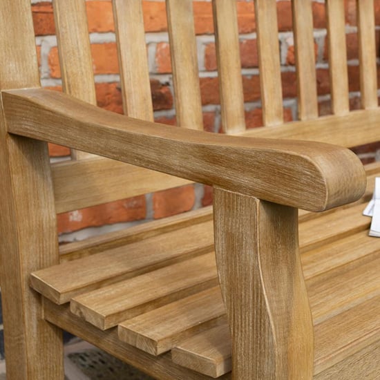 Taplow Outdoor 1.2m Wooden Seating Bench In Natural Timber_3