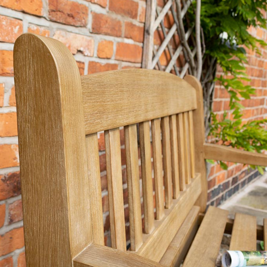 Taplow Outdoor 1.2m Wooden Seating Bench In Natural Timber_5