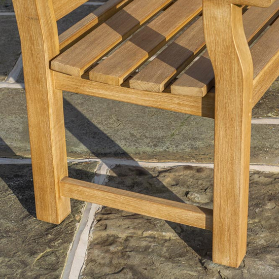 Taplow Outdoor 1.5m Wooden Seating Bench In Natural Timber_5