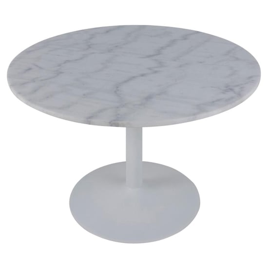 Taraji Marble Dining Table With White Base In Guangxi White_3