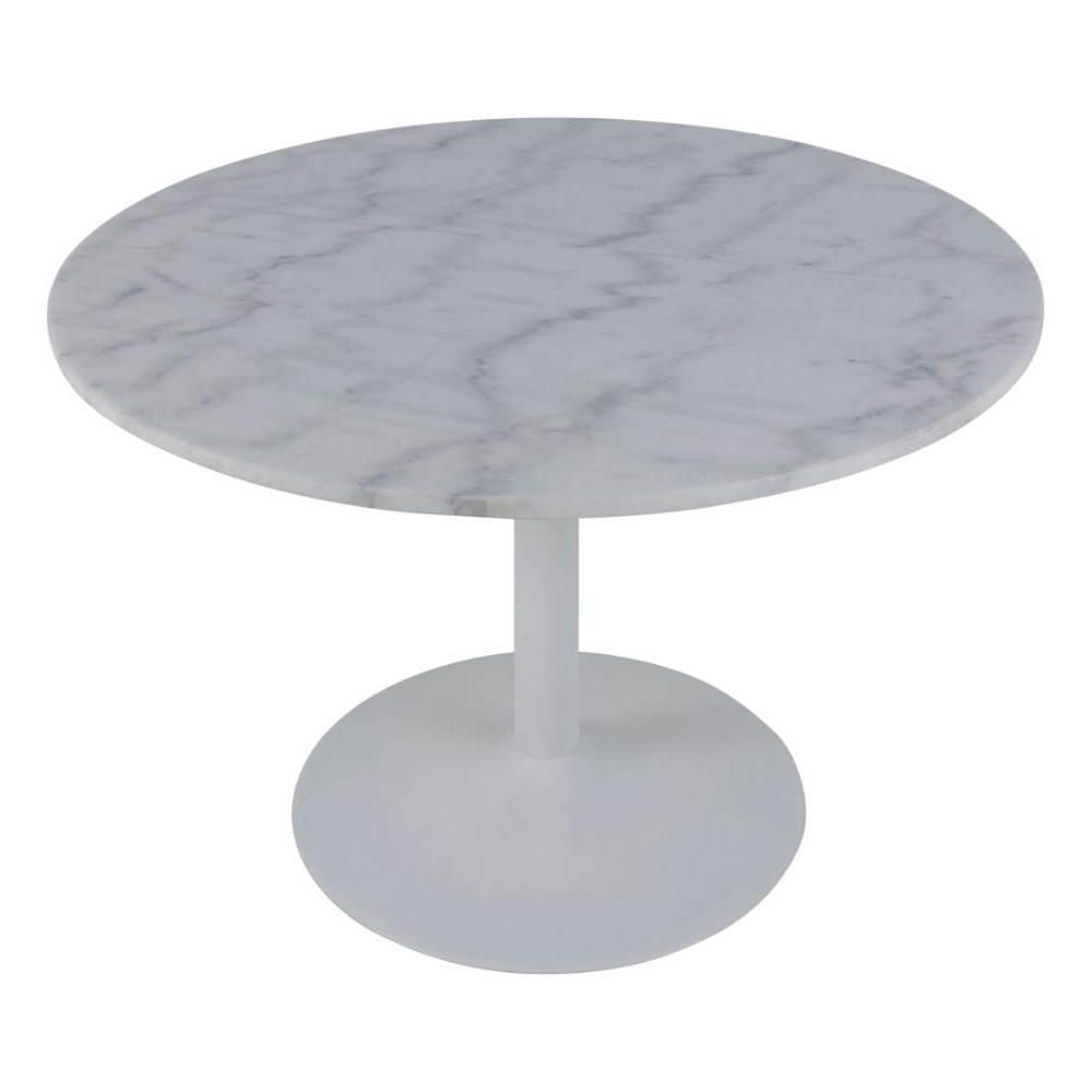 Taraji Marble Round Dining Table In White Guangxi