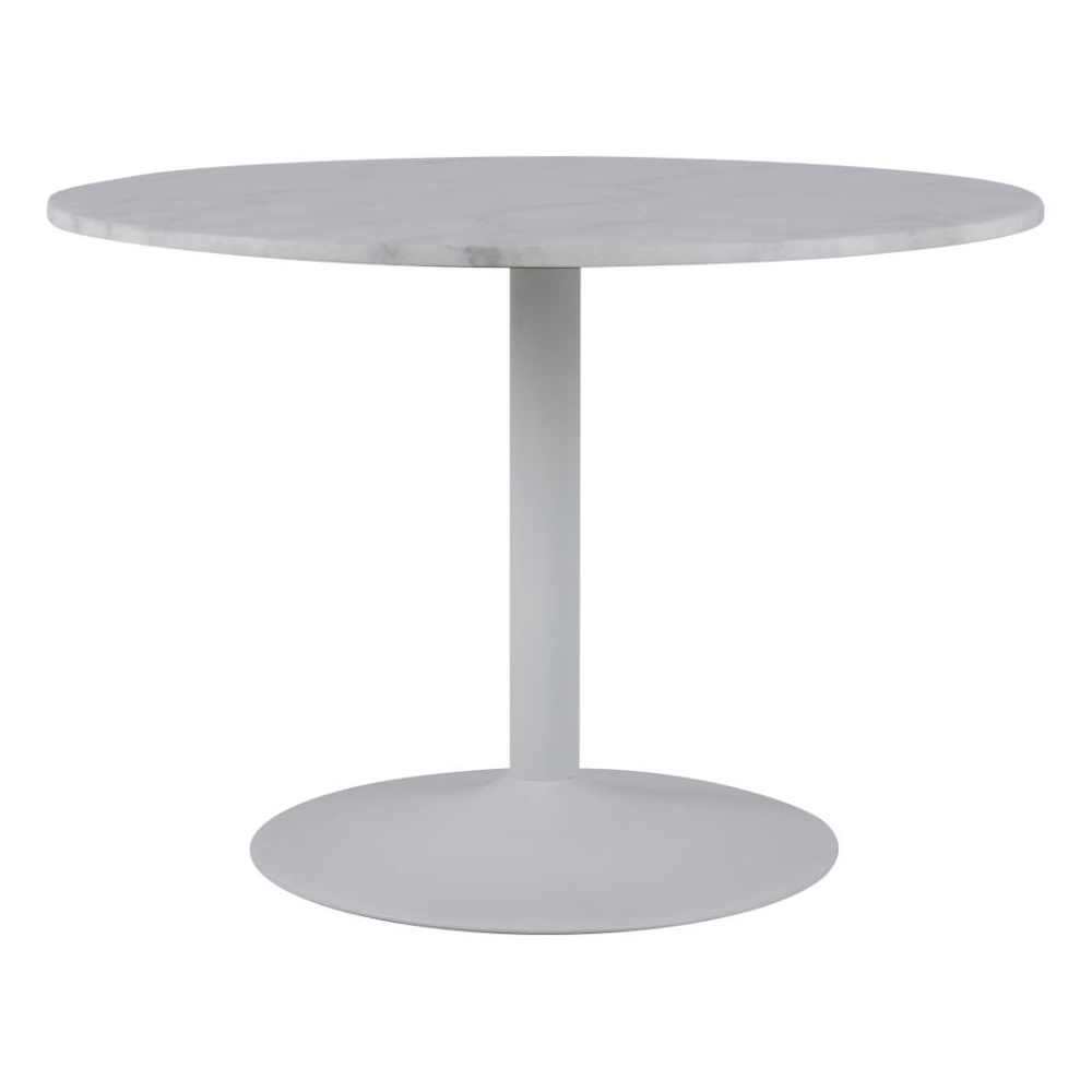Taraji Marble Round Dining Table In White Guangxi