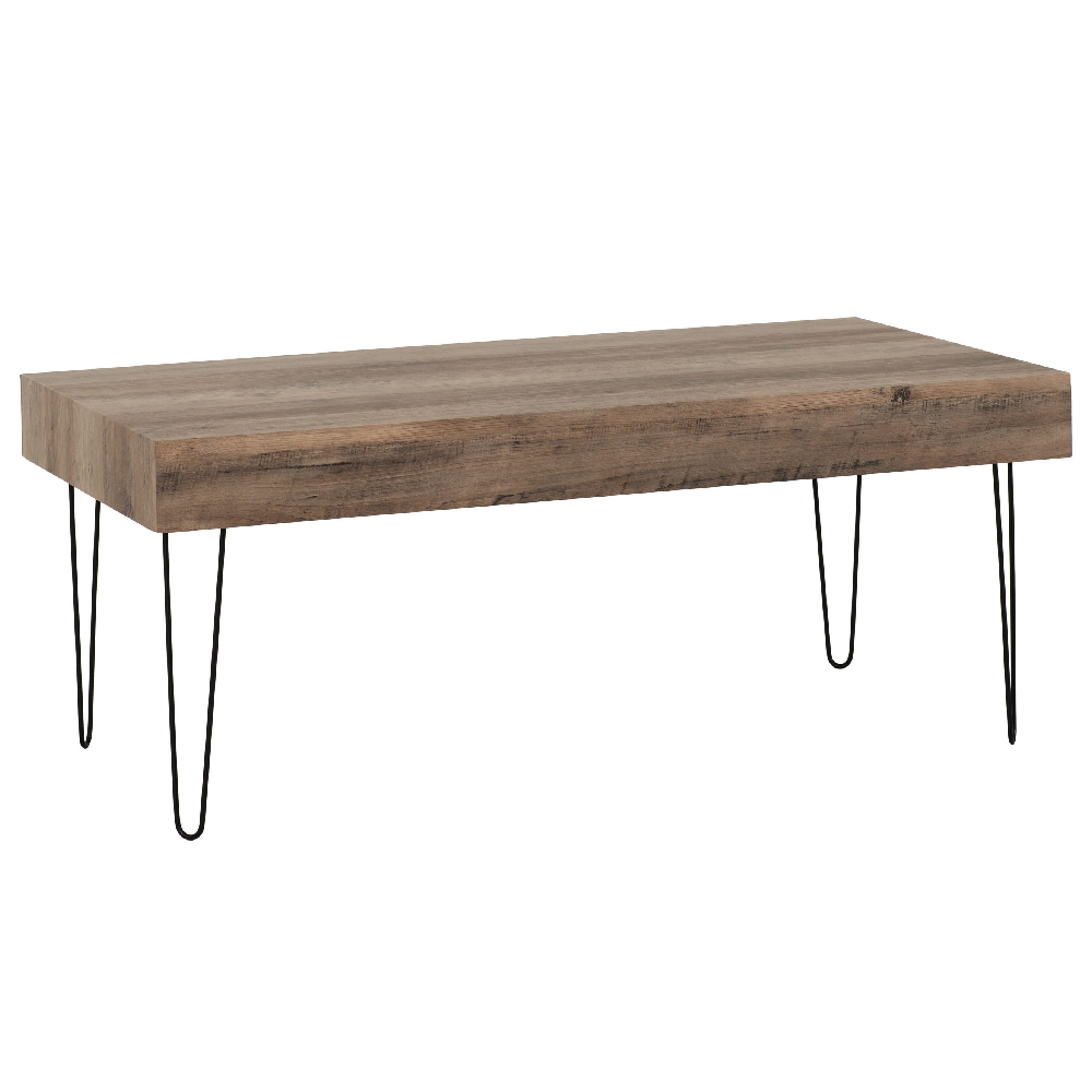 Tarboro Wooden Coffee Table In Medium Oak And Black