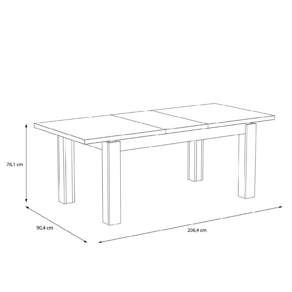Tarboro Wooden Extending Dining Table in Artisan Oak