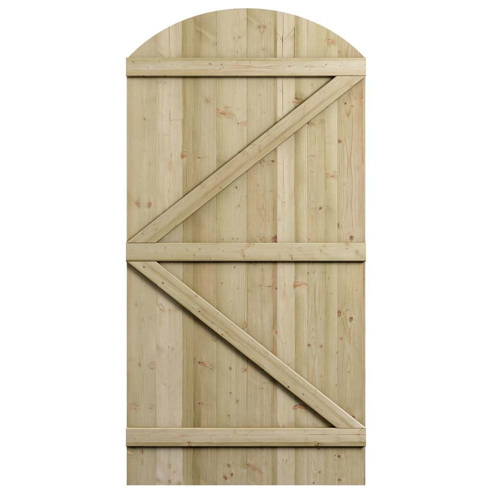 Tarkio Wooden Garden Arch Top Gate In Natural