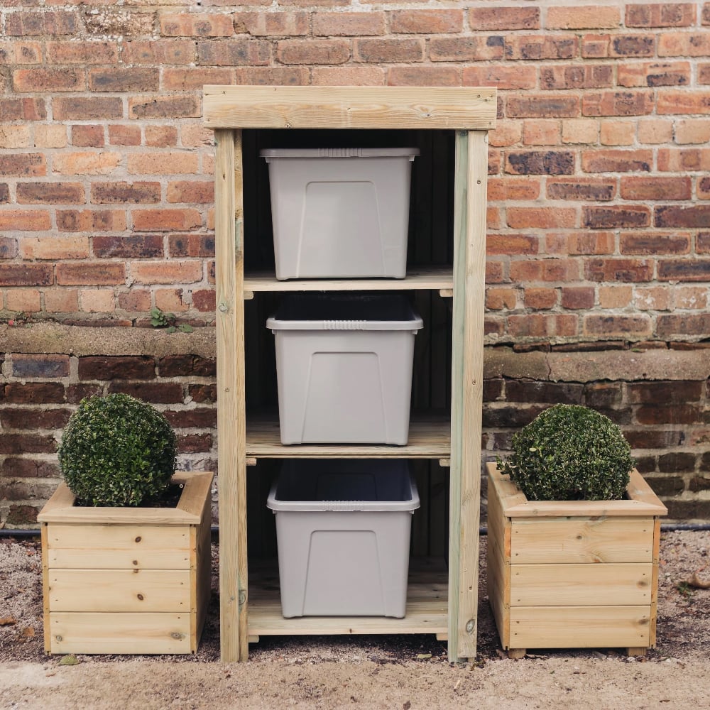Product photograph of Tarkio Wooden Garden Bin Store Without Door In Natural from Furniture in Fashion