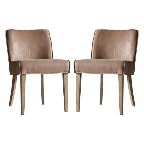 Tarnby Brown Linen Upholstered Dining Chairs In Pair_1