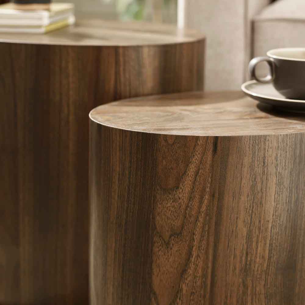 Tarrytown Wooden Oval Nest of 2 Tables in Walnut