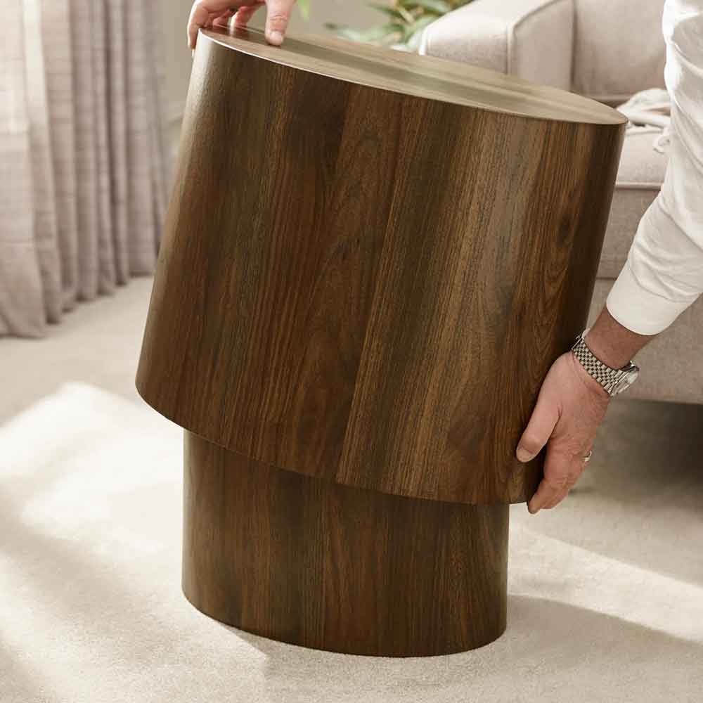 Tarrytown Wooden Oval Nest of 2 Tables in Walnut