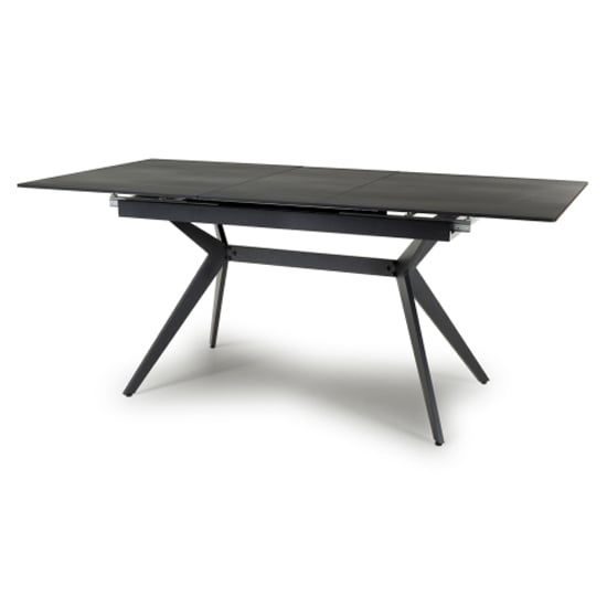 Photo of Tarsus extending ceramic top dining table in black