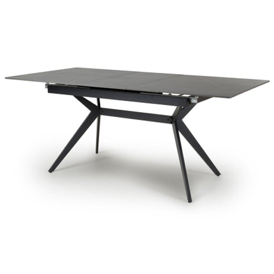 Photo of Tarsus extending ceramic top dining table in grey