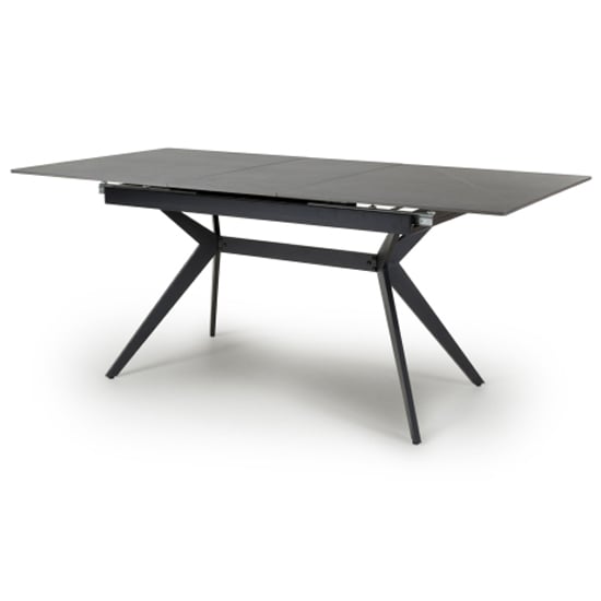 Read more about Tarsus ceramic extending dining table with metal legs in grey