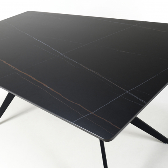Tarsus Large Ceramic Top Dining Table In Black Furniture in Fashion