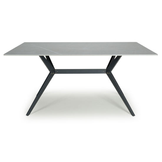 Tarsus Large Ceramic Top Dining Table In Grey Furniture in Fashion