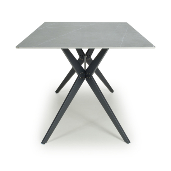 Tarsus Large Ceramic Top Dining Table In Grey Furniture in Fashion