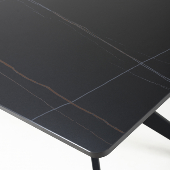 Tarsus Small Ceramic Top Dining Table In Black Furniture in Fashion