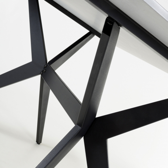 Tarsus Small Ceramic Top Dining Table In Grey Furniture in Fashion