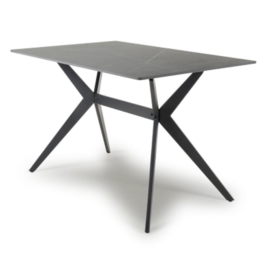 Photo of Tarsus small ceramic top dining table in grey